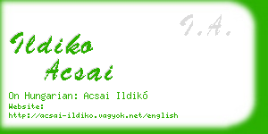 ildiko acsai business card